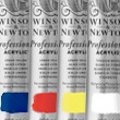 Professional Acrylic paints: Titanium White, Lemon Yellow, Cadmium Red Medium, Phthalo Blue Green Shade
